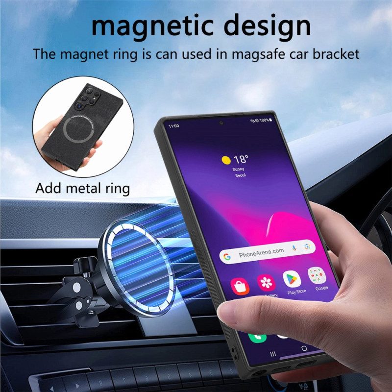 Läderfodral Samsung Galaxy S25 Ultra 5g Telefonfodral Avtagbart Magnetiskt Rfid Caseneo-fodral