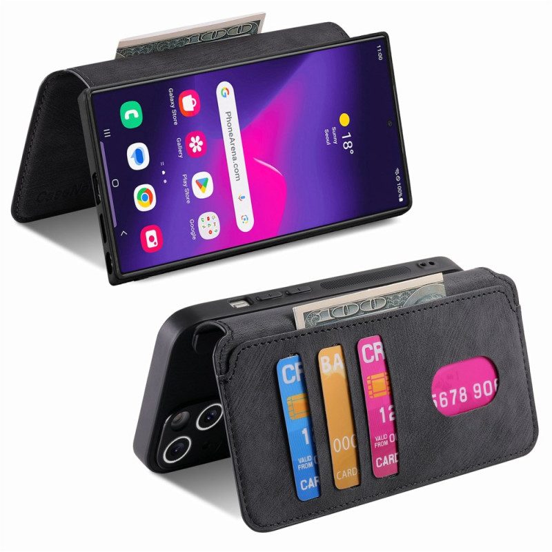 Läderfodral Samsung Galaxy S25 Ultra 5g Telefonfodral Avtagbart Magnetiskt Rfid Caseneo-fodral
