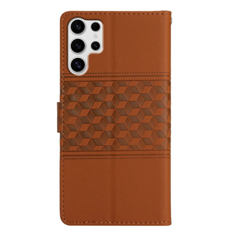Läderfodral Samsung Galaxy S25 Ultra 5g Telefonfodral Dekorativ Fris