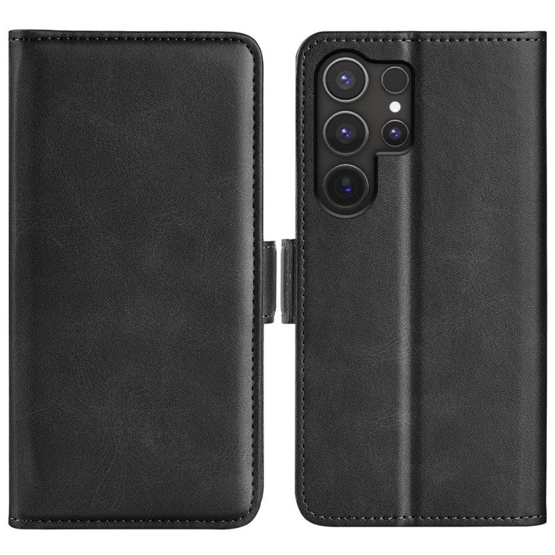 Läderfodral Samsung Galaxy S25 Ultra 5g Telefonfodral Dubbelspänne