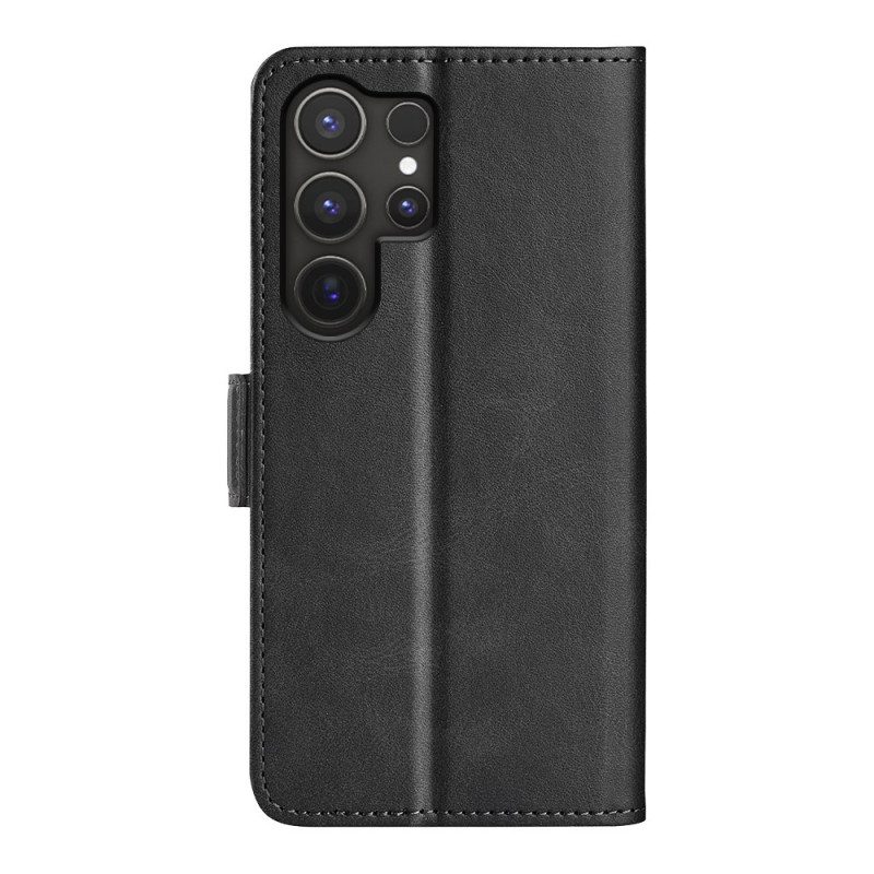 Läderfodral Samsung Galaxy S25 Ultra 5g Telefonfodral Dubbelspänne