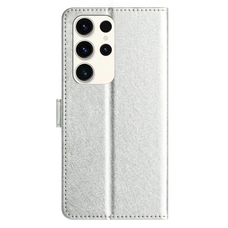 Läderfodral Samsung Galaxy S25 Ultra 5g Telefonfodral Silkesstruktur