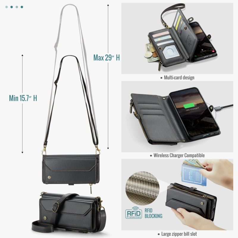 Läderfodral Samsung Galaxy S26 Plus Telefonfodral 10 Caseme-kort Hållare