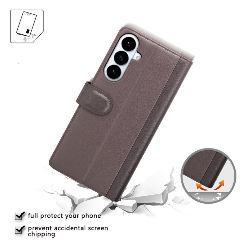 Läderfodral Samsung Galaxy S26 Plus Telefonfodral Äkta Läder