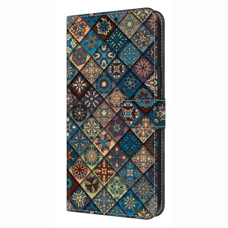 Läderfodral Samsung Galaxy S26 Plus Telefonfodral Blått Blommönster