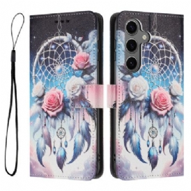 Läderfodral Samsung Galaxy S26 Plus Telefonfodral Blommig Drömfångare