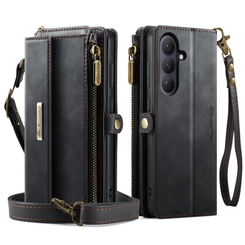 Läderfodral Samsung Galaxy S26 Plus Telefonfodral Caseme Rfid-skydd Och Axelrem