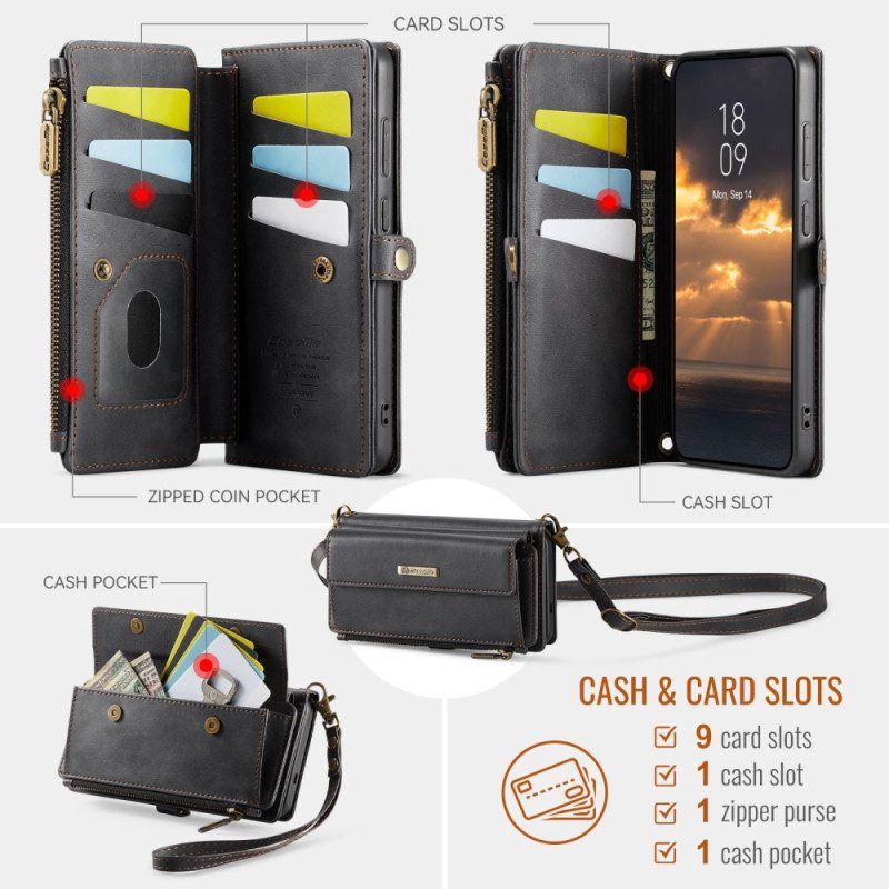 Läderfodral Samsung Galaxy S26 Plus Telefonfodral Caseme Rfid-skydd Och Axelrem