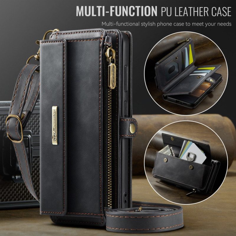Läderfodral Samsung Galaxy S26 Plus Telefonfodral Caseme Rfid-skydd Och Axelrem