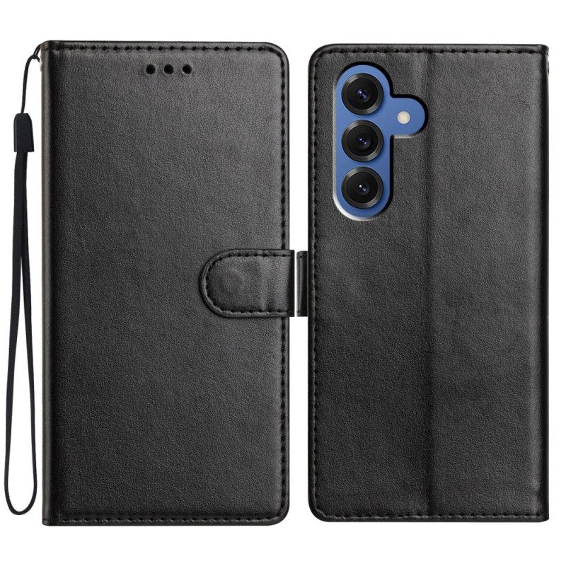 Läderfodral Samsung Galaxy S26 Plus Telefonfodral Enkel Lädereffekt