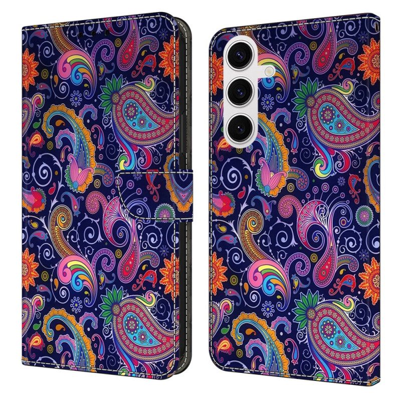 Läderfodral Samsung Galaxy S26 Plus Telefonfodral Etnisk Vinranka