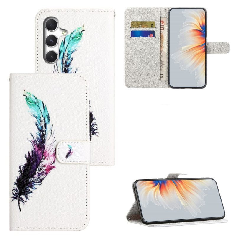 Läderfodral Samsung Galaxy S26 Plus Telefonfodral Fjäder
