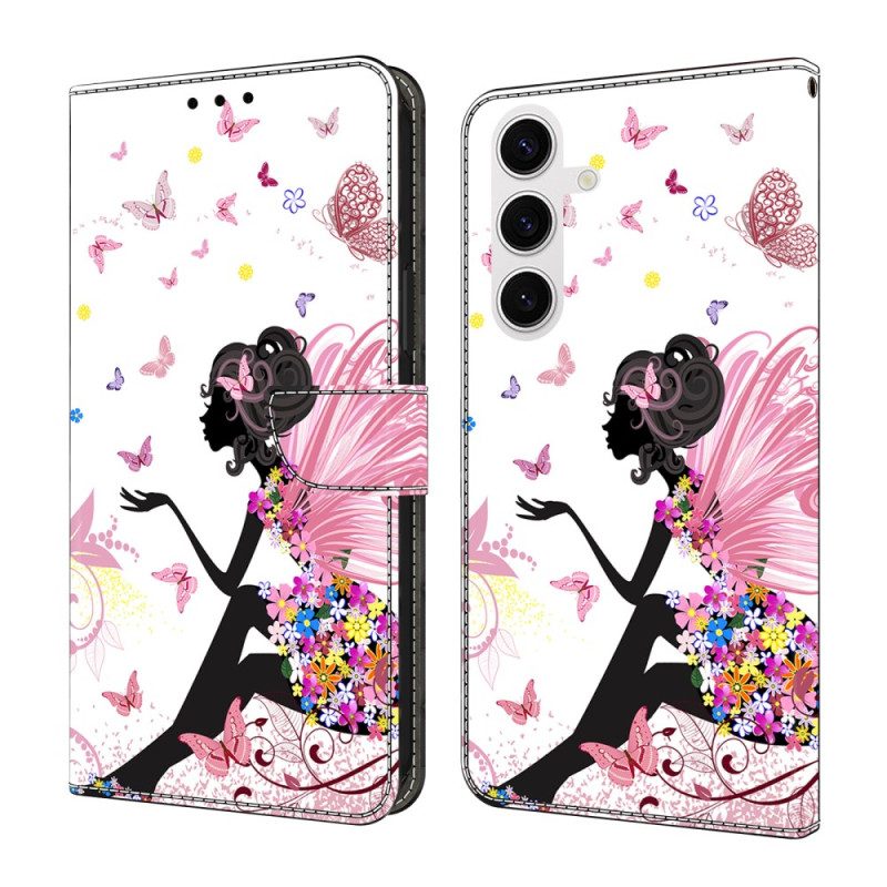 Läderfodral Samsung Galaxy S26 Plus Telefonfodral Fjärilskvinna