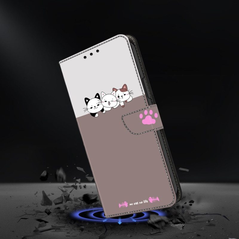 Läderfodral Samsung Galaxy S26 Plus Telefonfodral Grafik Katter