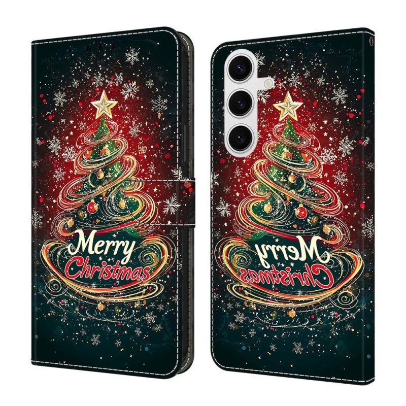 Läderfodral Samsung Galaxy S26 Plus Telefonfodral Julgran