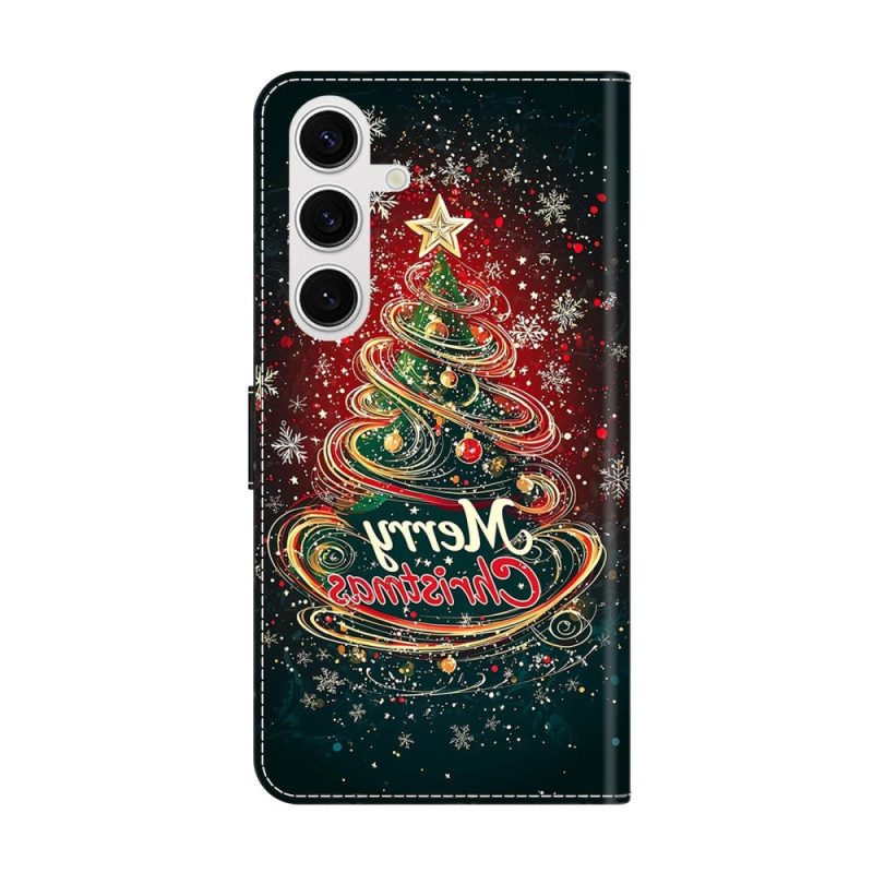 Läderfodral Samsung Galaxy S26 Plus Telefonfodral Julgran