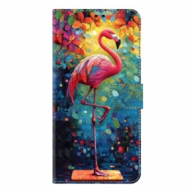 Läderfodral Samsung Galaxy S26 Plus Telefonfodral Konstflamingo