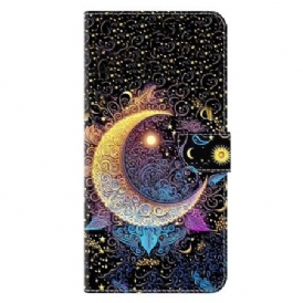 Läderfodral Samsung Galaxy S26 Plus Telefonfodral Ljus Måne