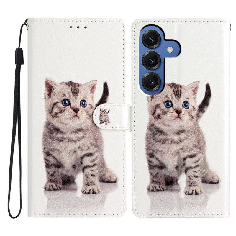 Läderfodral Samsung Galaxy S26 Plus Telefonfodral Söt Katt