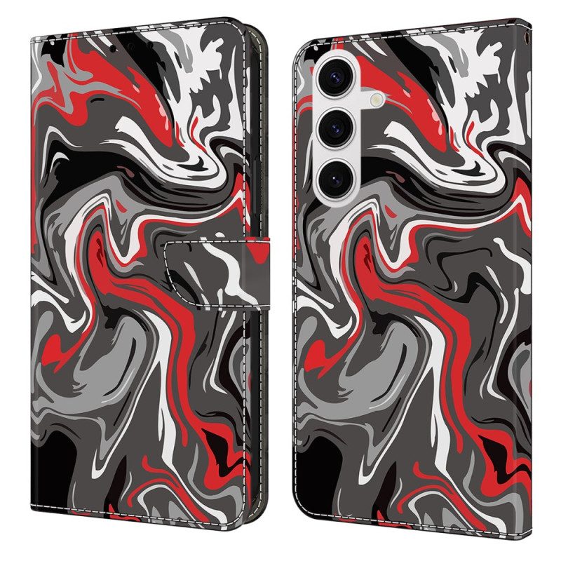 Läderfodral Samsung Galaxy S26 Plus Telefonfodral Stenmönster