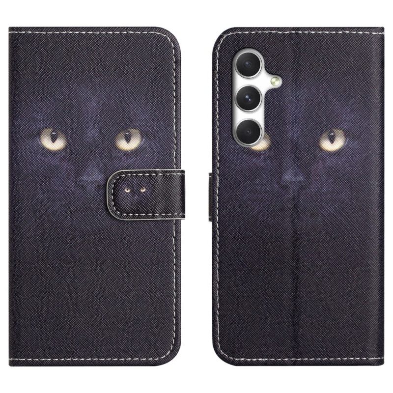 Läderfodral Samsung Galaxy S26 Plus Telefonfodral Svart Katt