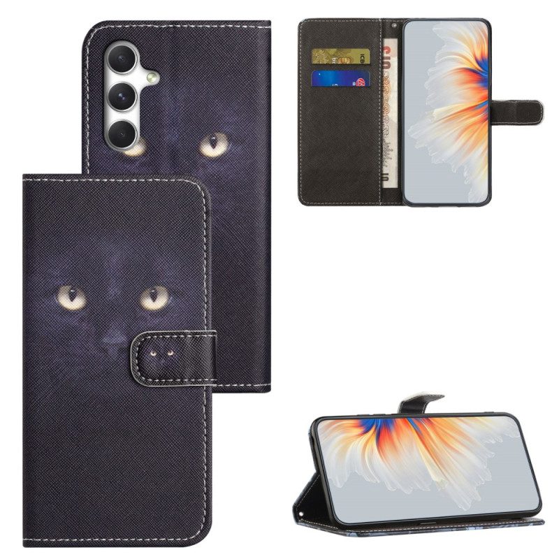 Läderfodral Samsung Galaxy S26 Plus Telefonfodral Svart Katt