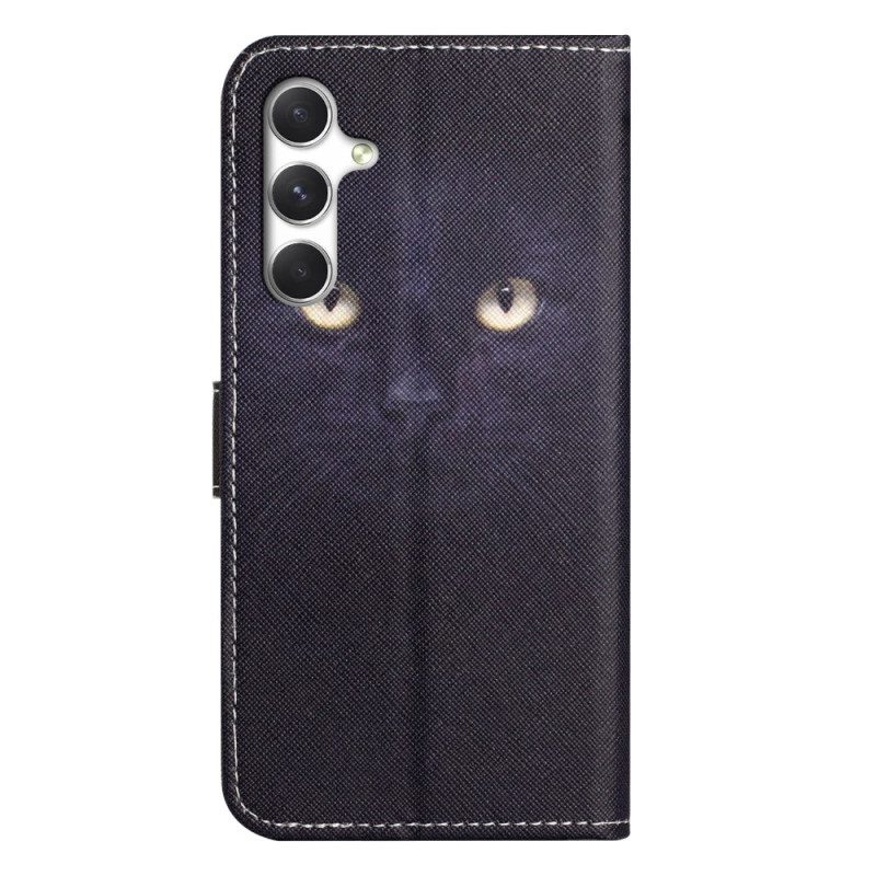 Läderfodral Samsung Galaxy S26 Plus Telefonfodral Svart Katt