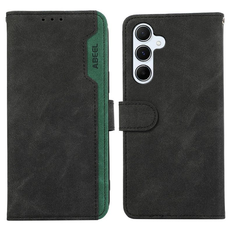 Läderfodral Samsung Galaxy S26 Plus Telefonfodral Tvåfärgad Rfid-abeel