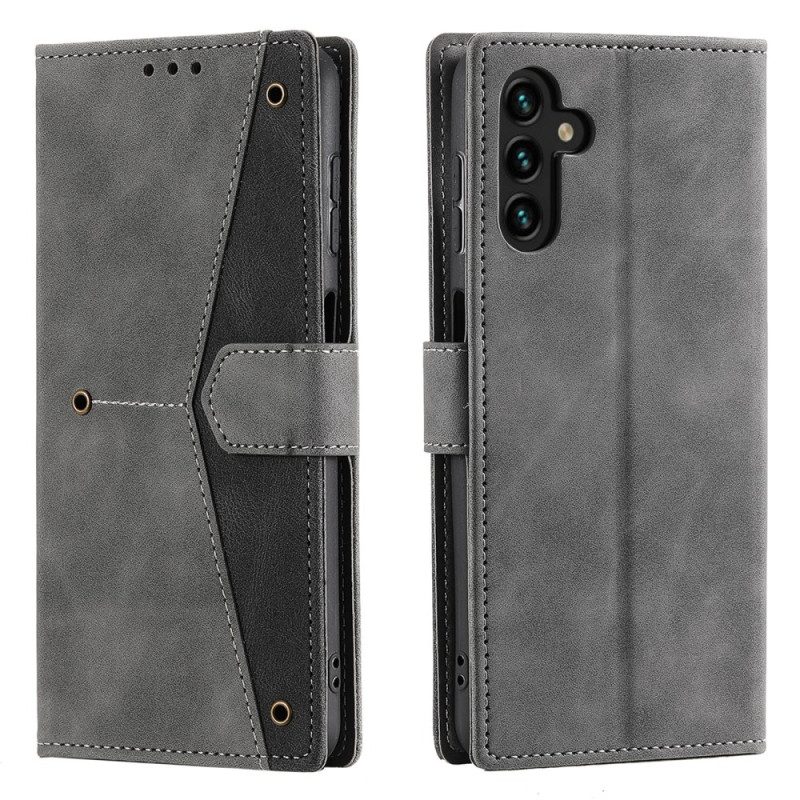 Läderfodral Samsung Galaxy S26 Plus Telefonfodral Tvåfärgat Konstläder