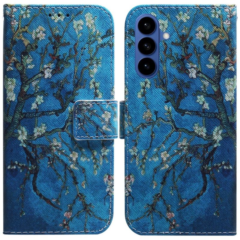 Läderfodral Samsung Galaxy S26 Telefonfodral Blommande Grenar