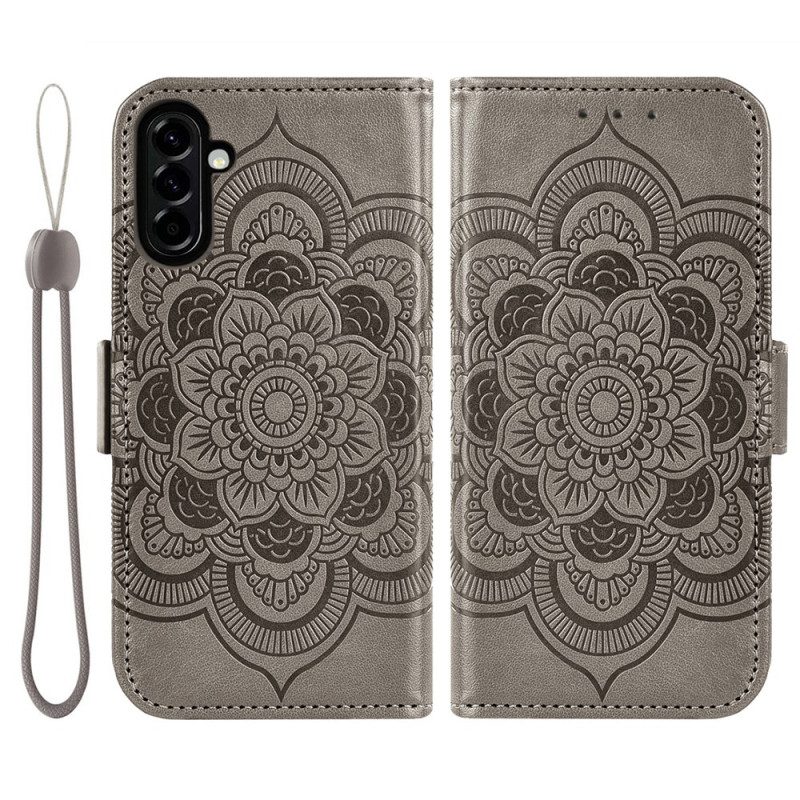 Läderfodral Samsung Galaxy S26 Telefonfodral Mönstrad Pion