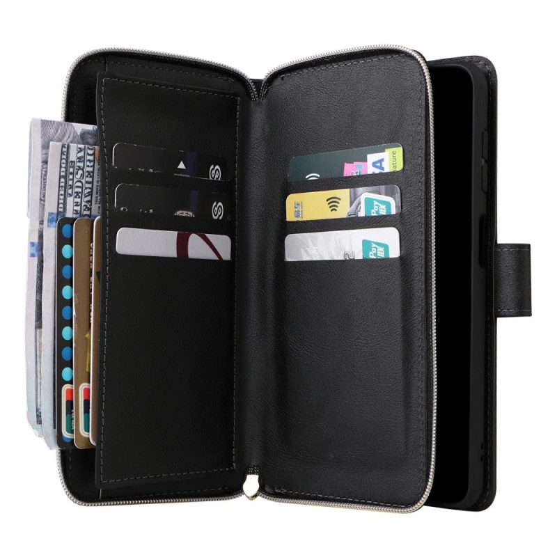 Läderfodral Samsung Galaxy S26 Telefonfodral Plånbok Med Dragkedja