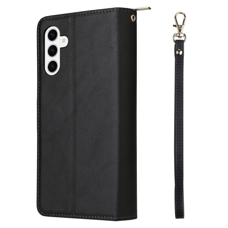Läderfodral Samsung Galaxy S26 Telefonfodral Plånbok Med Dragkedja