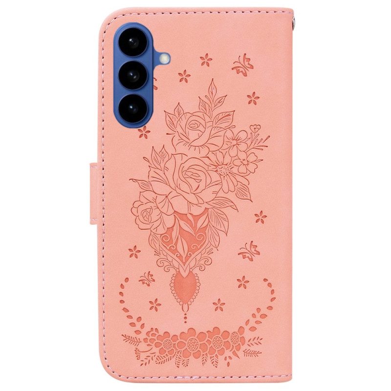 Läderfodral Samsung Galaxy S26 Telefonfodral Rosa I Mockaeffekt