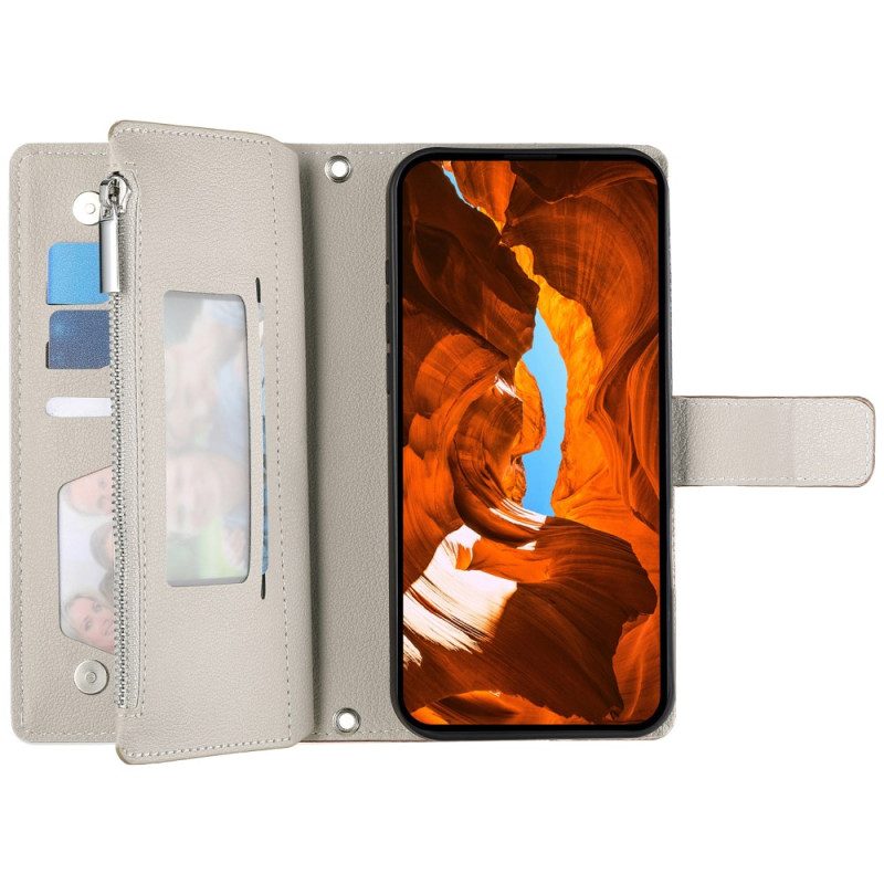 Läderfodral Samsung Galaxy S26 Telefonfodral Tvåfärgad Plånbok Med Remmar