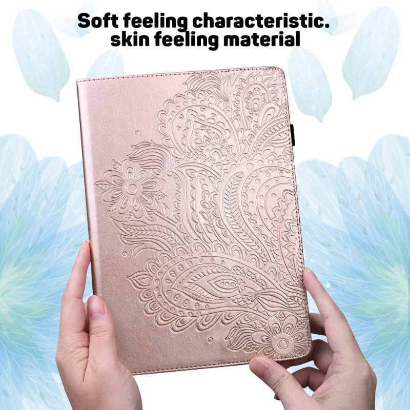 Läderfodral Samsung Galaxy Tab S10 Fe Plus Telefonfodral Blommig Spets