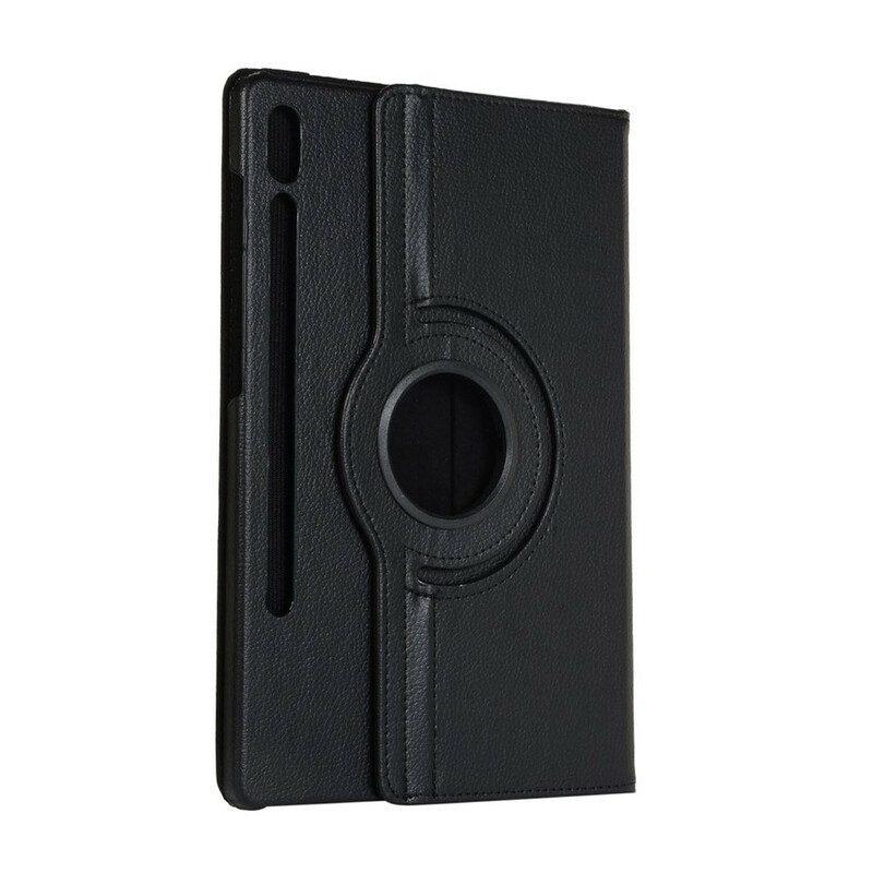 Läderfodral Samsung Galaxy Tab S10 Fe Telefonfodral Roterande Konstläderlitchi
