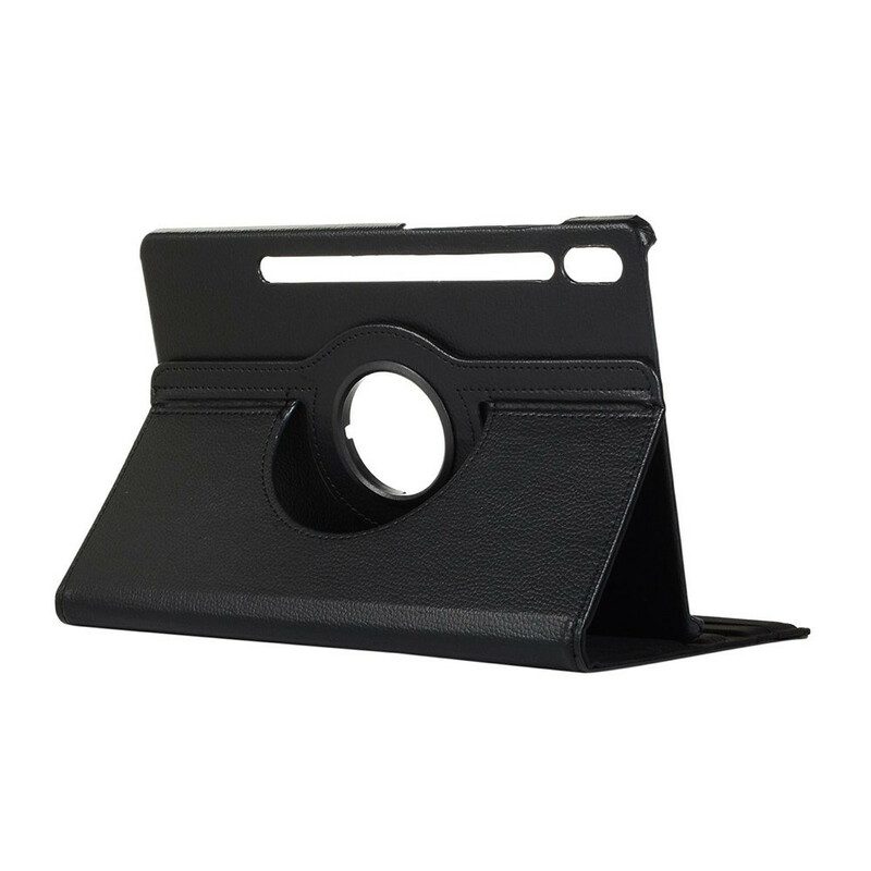 Läderfodral Samsung Galaxy Tab S10 Fe Telefonfodral Roterande Konstläderlitchi