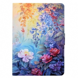 Läderfodral Samsung Galaxy Tab S11 Telefonfodral Blomstermålning