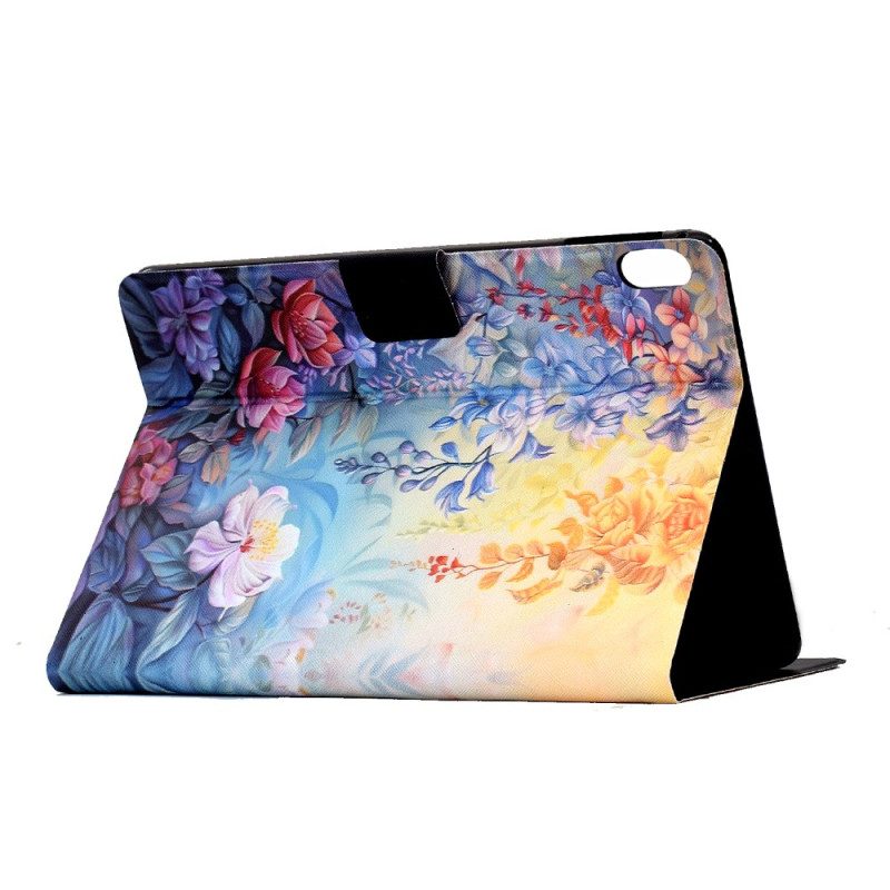 Läderfodral Samsung Galaxy Tab S11 Telefonfodral Blomstermålning