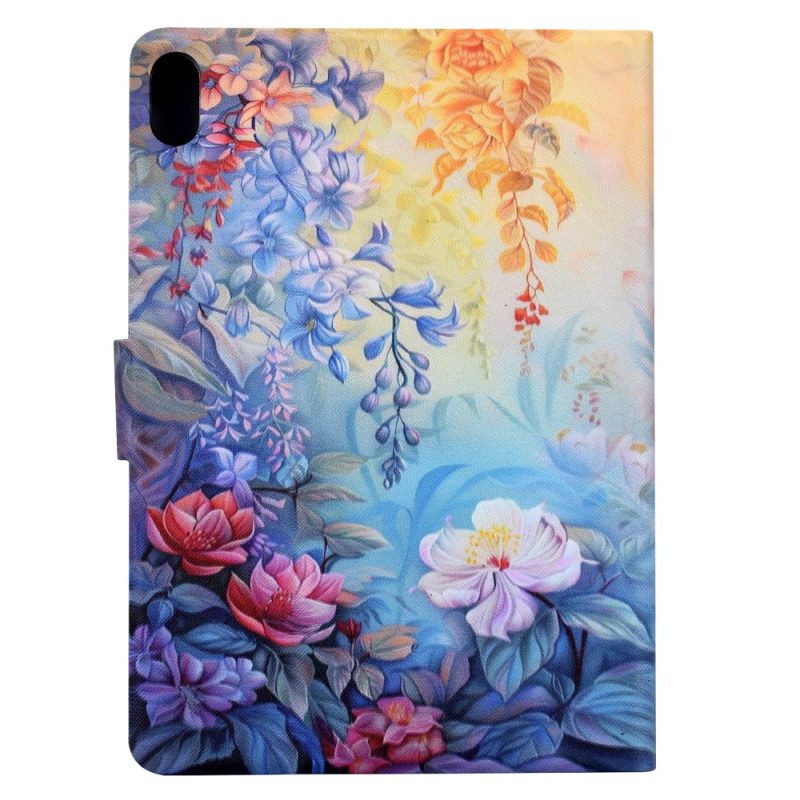 Läderfodral Samsung Galaxy Tab S11 Telefonfodral Blomstermålning