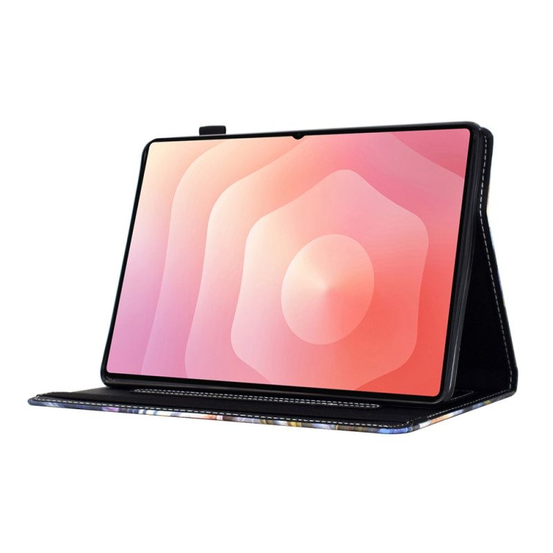 Läderfodral Samsung Galaxy Tab S11 Telefonfodral Färgad Marmor