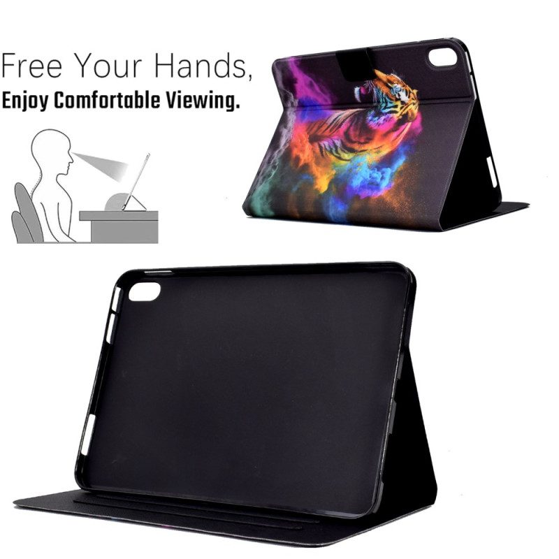Läderfodral Samsung Galaxy Tab S11 Telefonfodral Färgglad Tiger