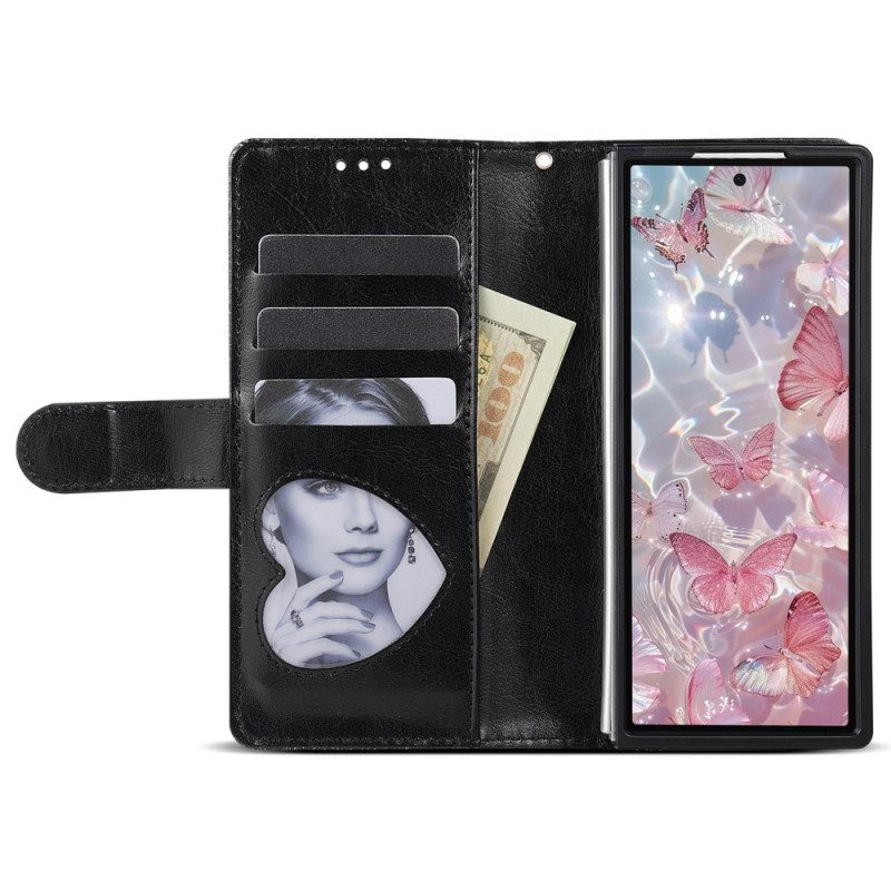 Läderfodral Samsung Galaxy Z Fold 7 Telefonfodral Glitter