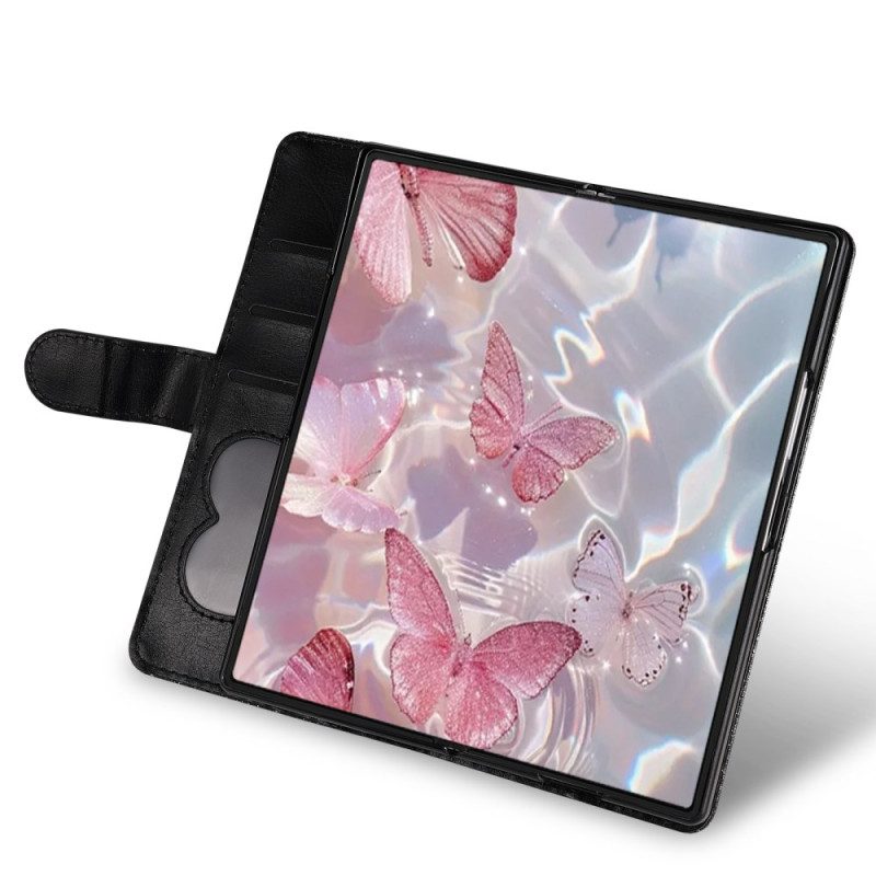Läderfodral Samsung Galaxy Z Fold 7 Telefonfodral Glitter