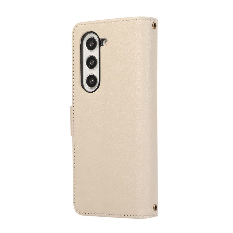 Läderfodral Samsung Galaxy Z Fold 7 Telefonfodral Plånbok Med Rem