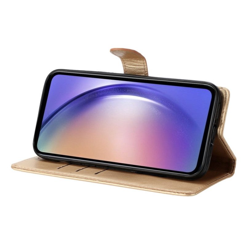 Läderskal Fodral Samsung Galaxy A17 4g / 5g Blommig