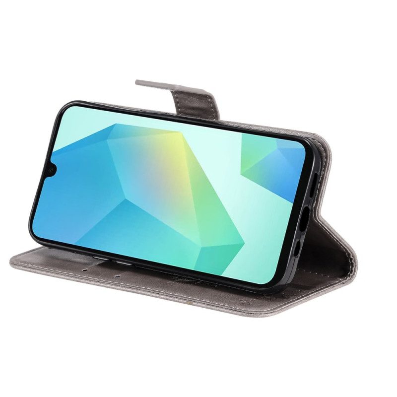 Läderskal Fodral Samsung Galaxy A17 4g / 5g Katt Och Träd