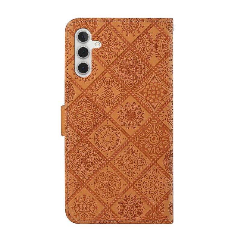 Läderskal Fodral Samsung Galaxy A17 4g / 5g Lapptäcke