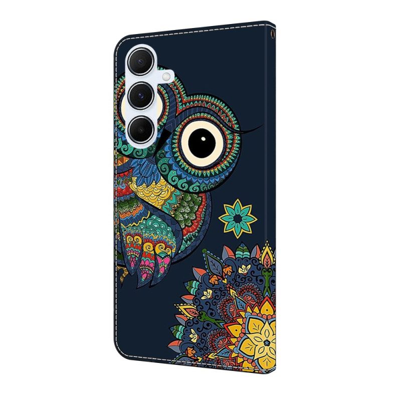 Läderskal Fodral Samsung Galaxy A17 4g / 5g Mandalauggla